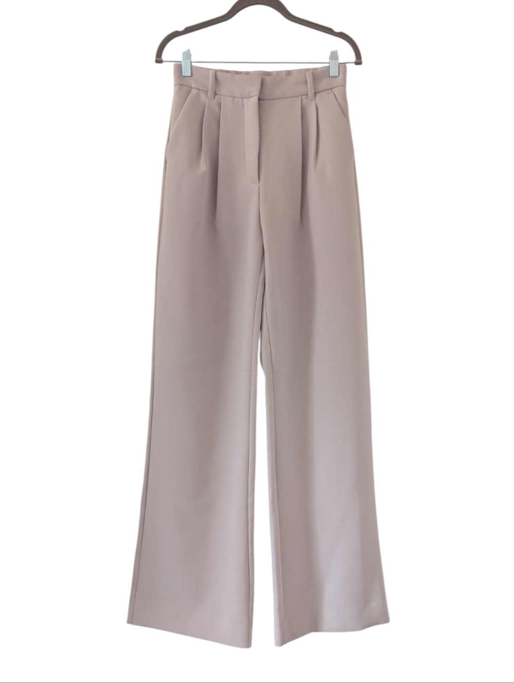 Abercrombie & Fitch Sloane Tailored Wide Leg Pant In Light Taupe Size 26 / 2